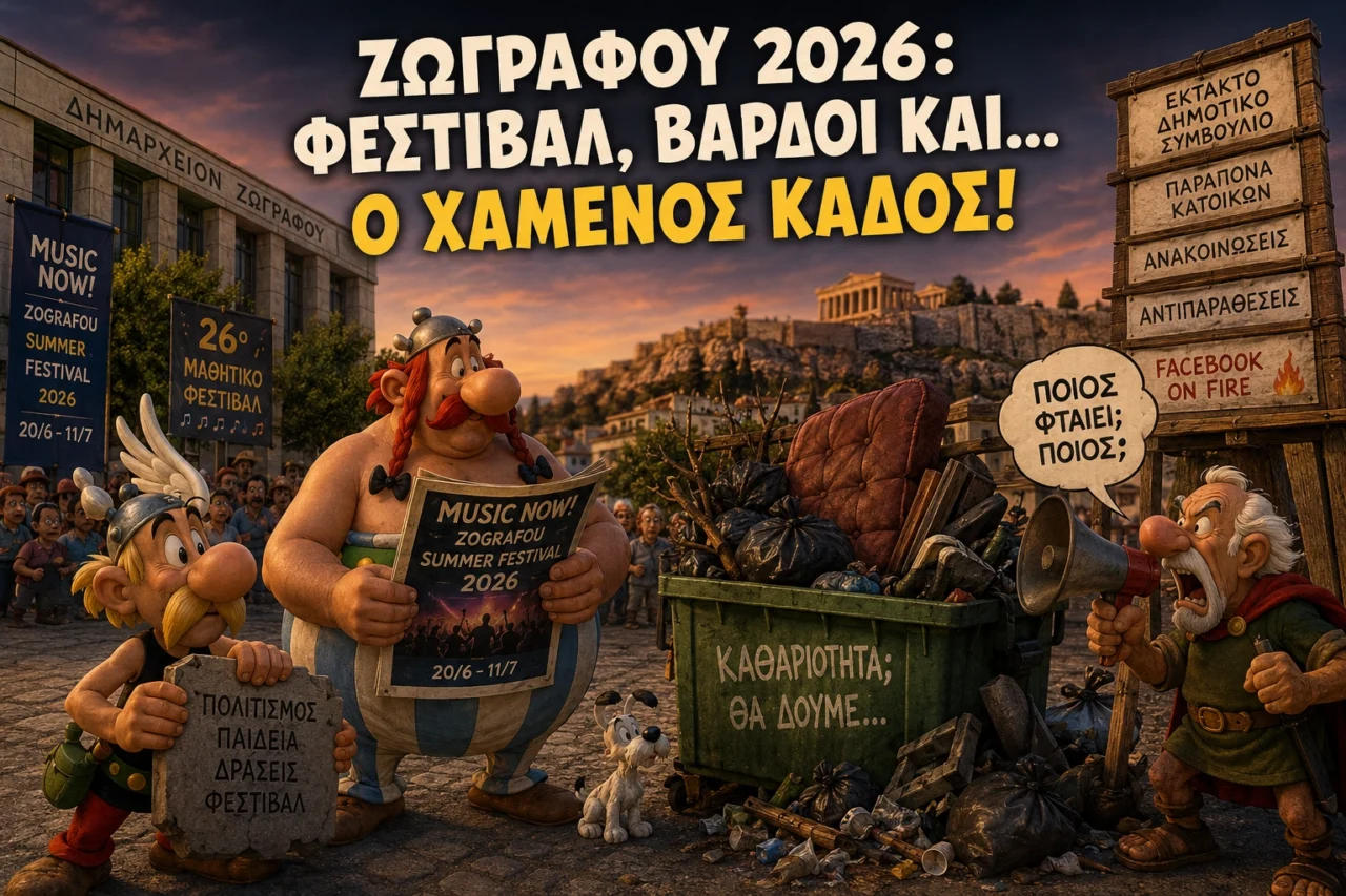 To anipotakto xorio tou Zografou- Oi vardoi tragoudoun kai oi katoikoi kynigoun ton xameno kado