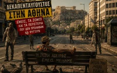 Δεκαπενταύγουστος στην Αθήνα: Εμείς, τα ζόμπι και κάτι περιστέρια που δεν πρόλαβαν να φύγουν