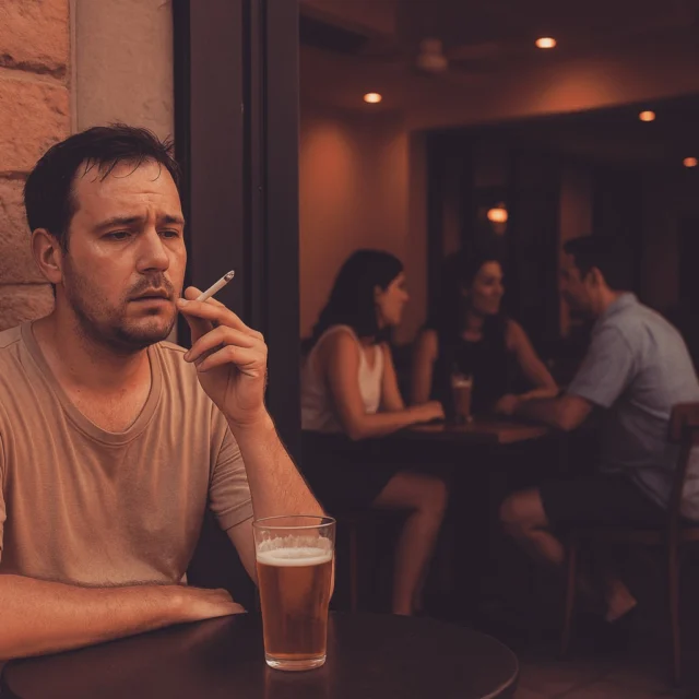 Τέλη Ιουλίου αρχές Αυγούστου. Ο ήλιος δεν καίει απλά – ψήνει. Το πεζοδρόμιο σιγοβράζει, το κάθισμα στο καφέ λειτουργεί ως αντικολλητικό τηγάνι για κάθε κωλομέρι που τολμά να κάτσει, και η θερμοκρασία έχει φτάσει επισήμως στο «αν βγεις έξω, γίνεσαι γύρος». Και κάπου εκεί, έξω, στα όρια της ζωής και της θερμοπληξίας, στέκονται αυτοί. Οι μάρτυρες του καπνού. Οι καπνιστές....